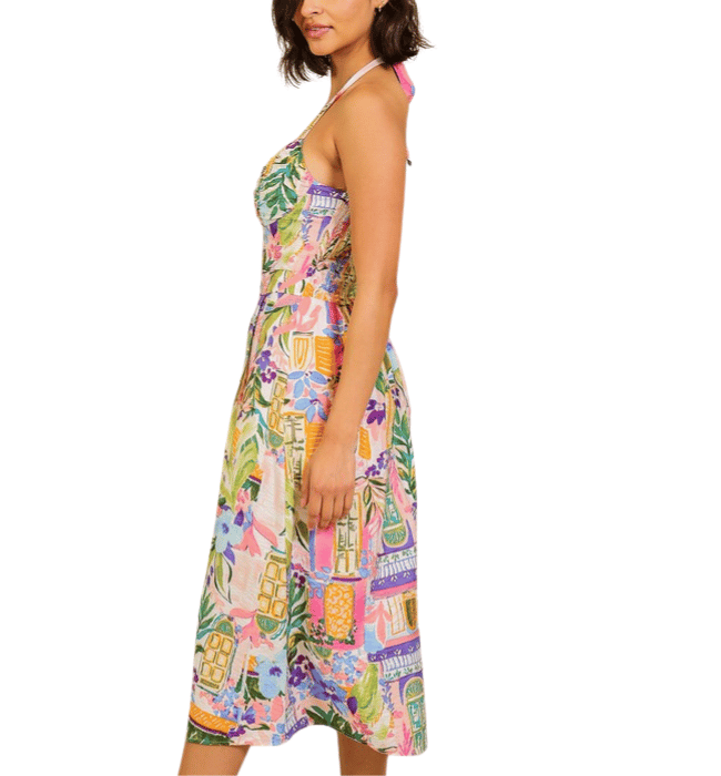 Tropical Halter Dress
