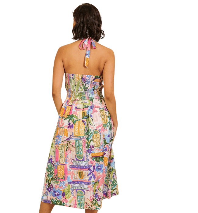 Tropical Halter Dress