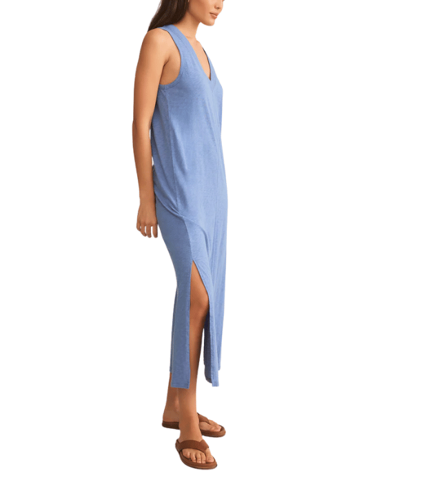 COASTLINE COTTON JERSEY MIDI DRESS