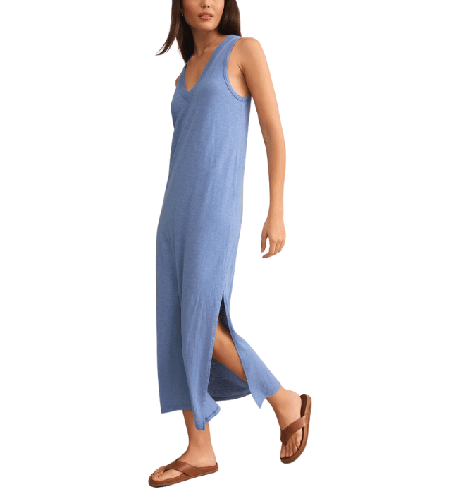 COASTLINE COTTON JERSEY MIDI DRESS