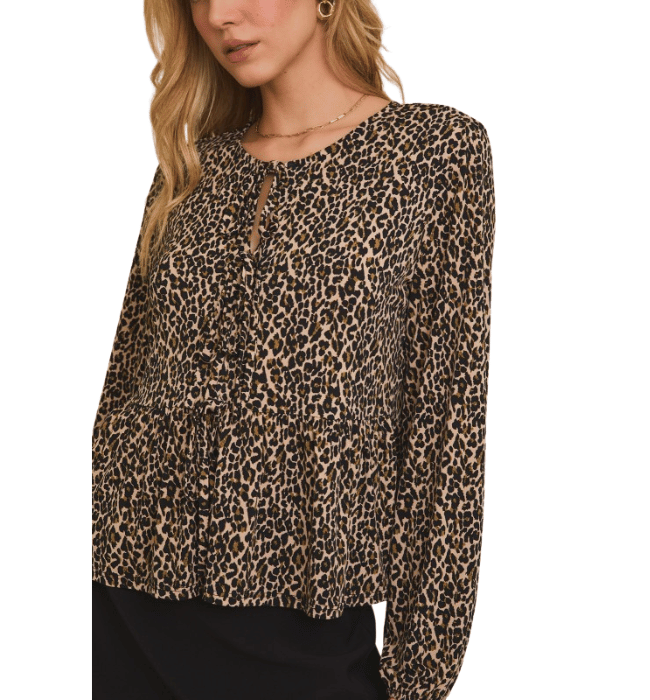 Alice Printed Tie Front Top