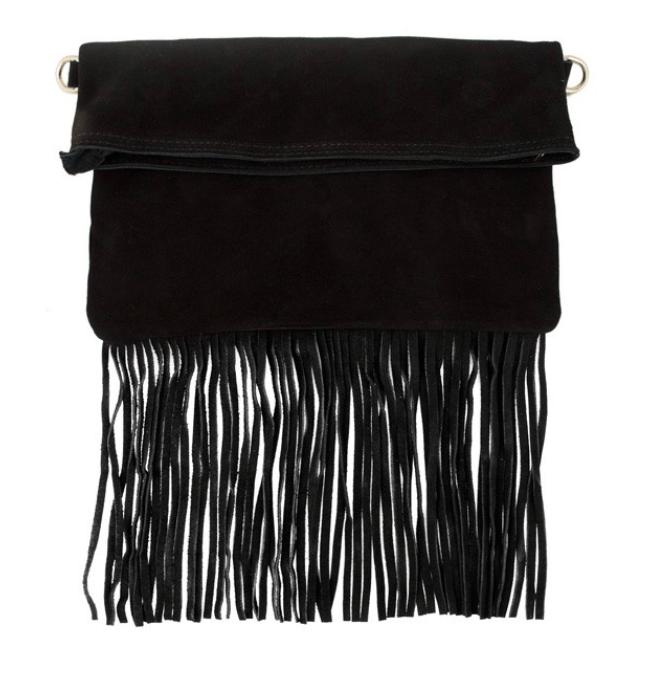 Suede Fringe Bag