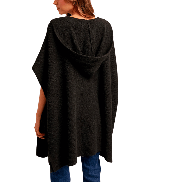 Alexie Black Hooded Cardigan