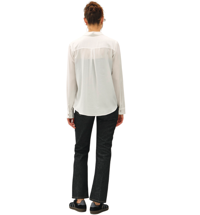 Classic White Button Down Top