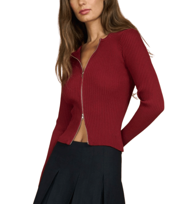 Metina Zipper Front Top