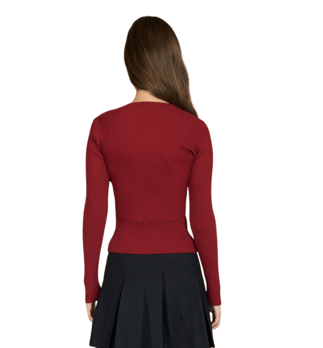 Metina Zipper Front Top