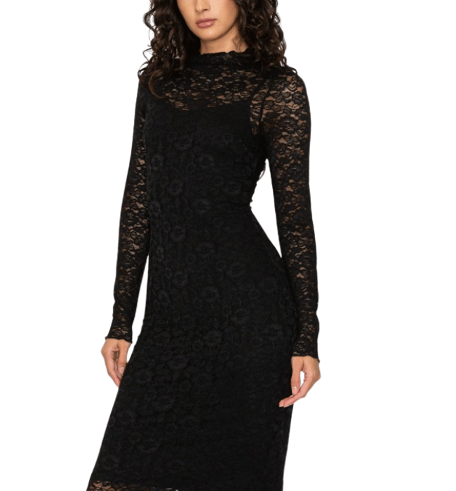 Samara Black Lace Dress