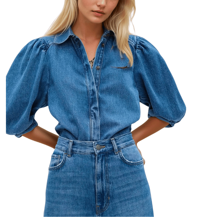 Sabrina Denim Top