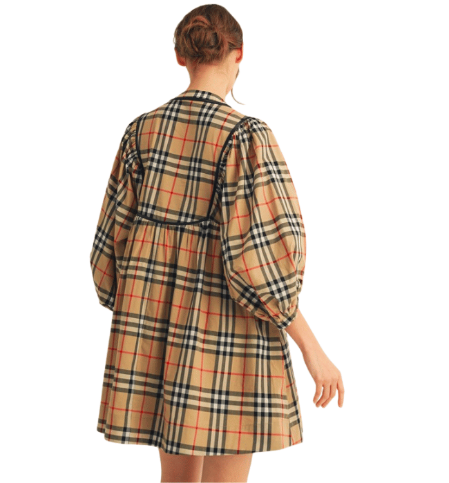 Plaid Babydoll Dress