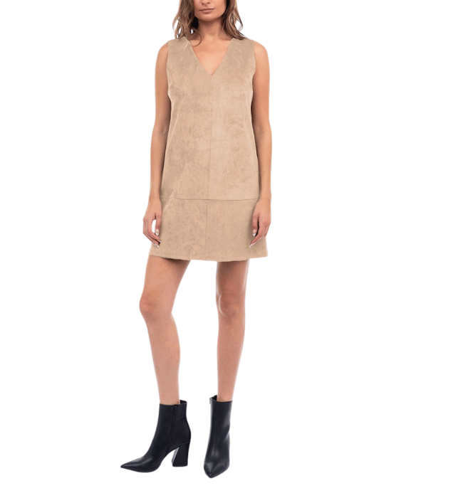 Sand Suede Mini Dress