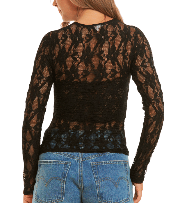 Florence Floral Lace Long Sleeve Top