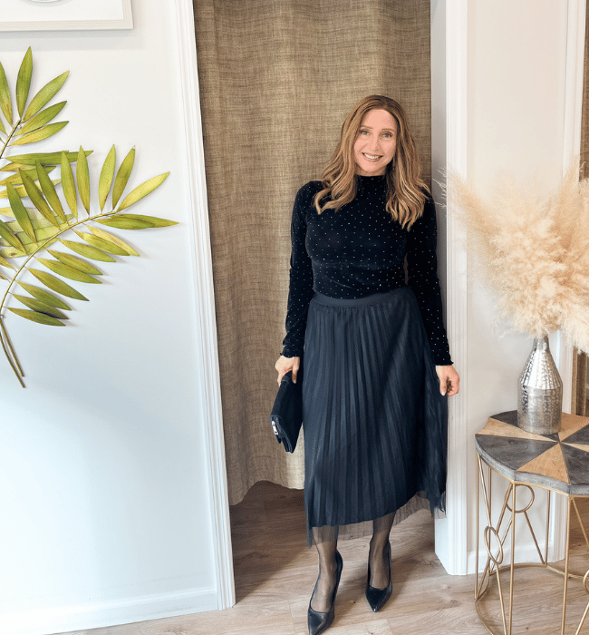 The Tulle Double-Layered Pleated Skirt