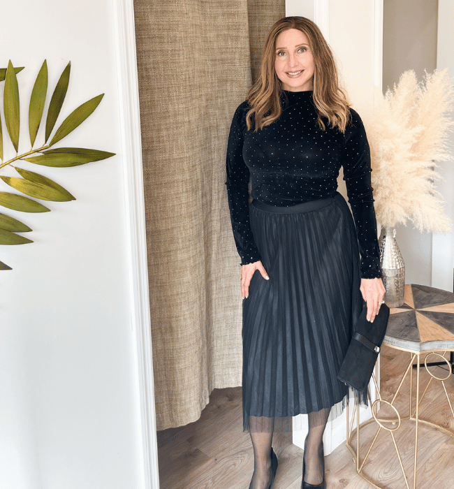 The Tulle Double-Layered Pleated Skirt