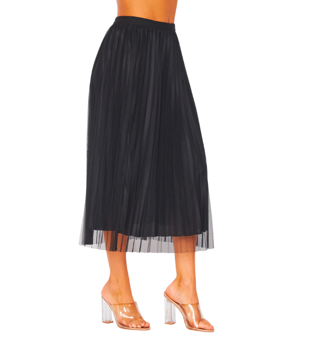 The Tulle Double-Layered Pleated Skirt