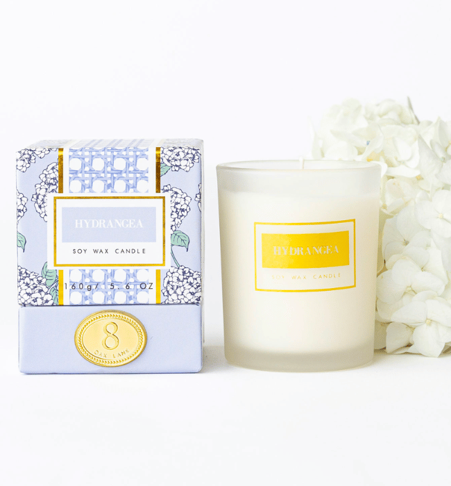 Hydrangea Soy Wax Candle