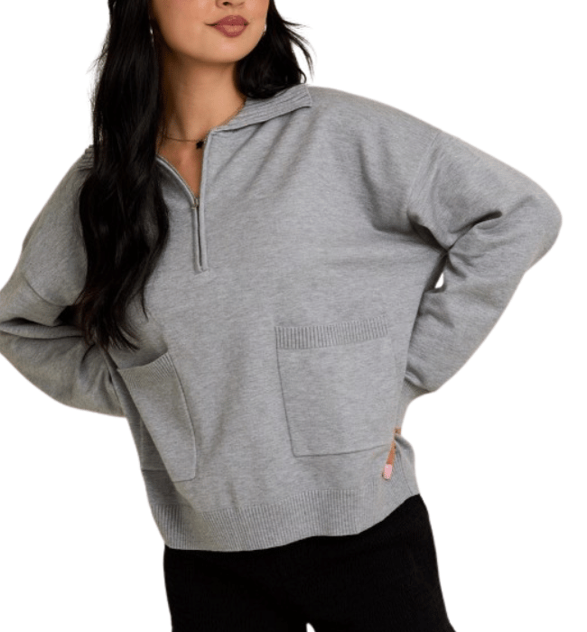 Elizah Gray Pullover Sweater