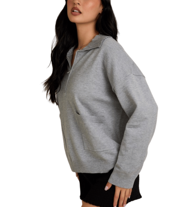 Elizah Gray Pullover Sweater
