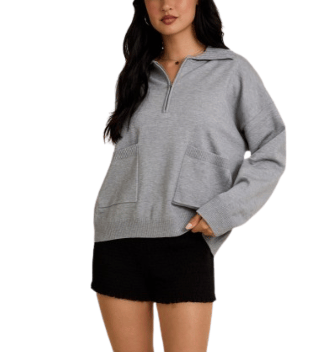 Elizah Gray Pullover Sweater