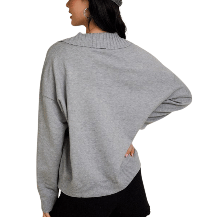 Elizah Gray Pullover Sweater