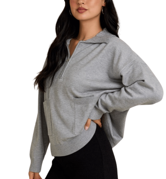 Elizah Gray Pullover Sweater