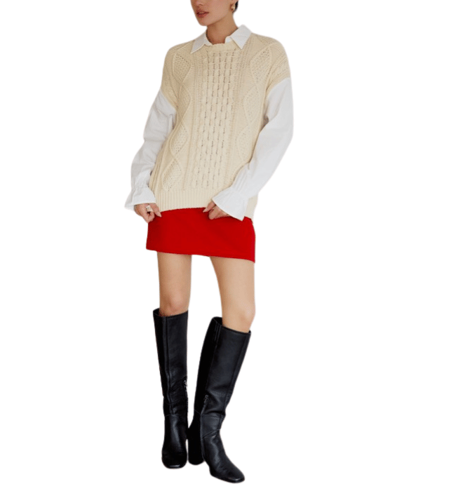 Dalina Two-Fer Sweater