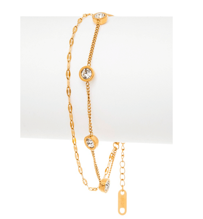 Gold Layered Stone Bracelet