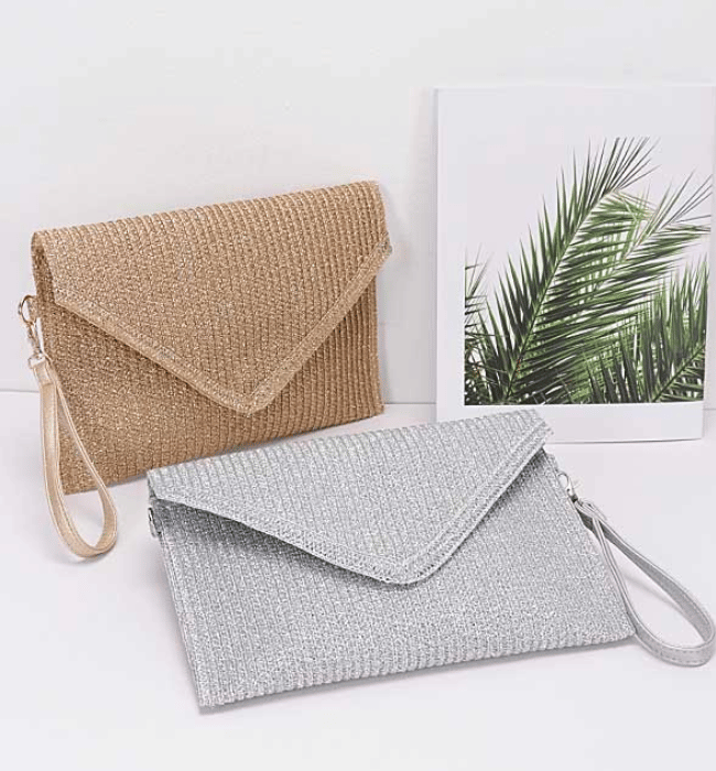 Metallic Envelope Clutch