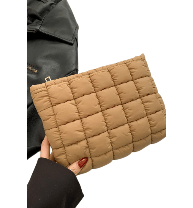 Quilted Puffy Cosmetic Makeup Pouch