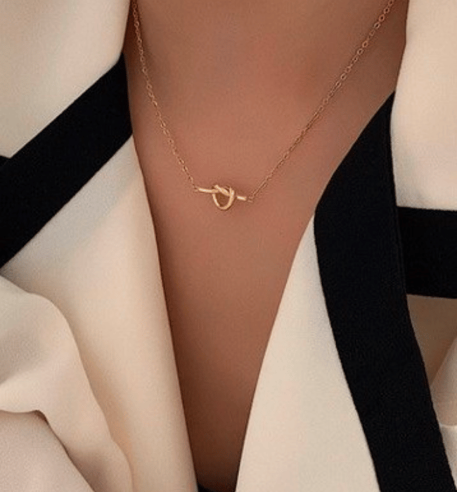 Titanium Steel Non-Tarnish Knotted Necklace