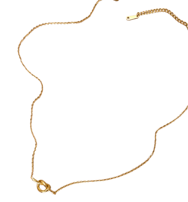 Titanium Steel Non-Tarnish Knotted Necklace