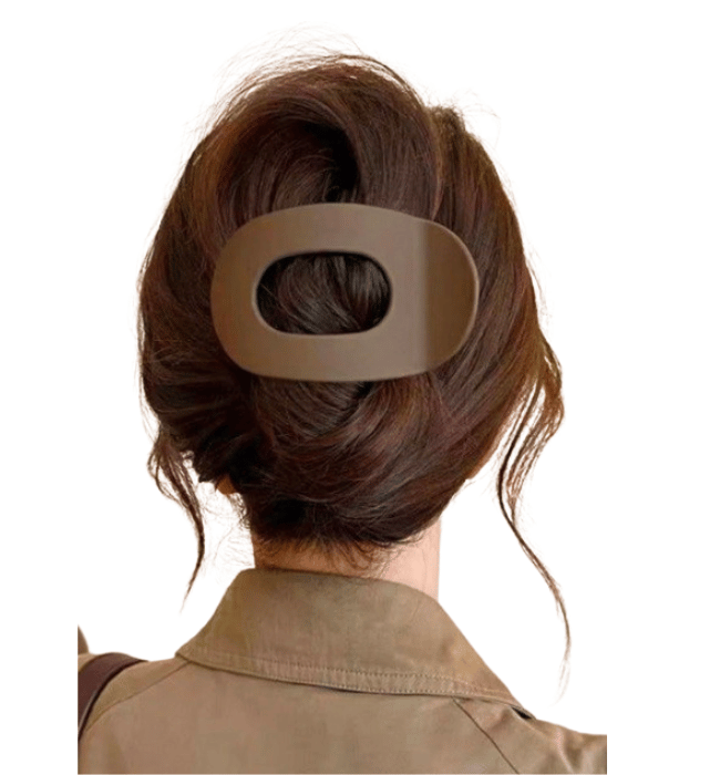 Jumbo Lay Flat Oval Hair Claw Clip