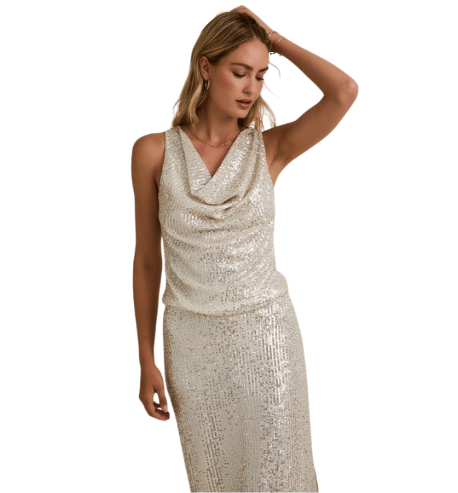 Silver Sequins Tank