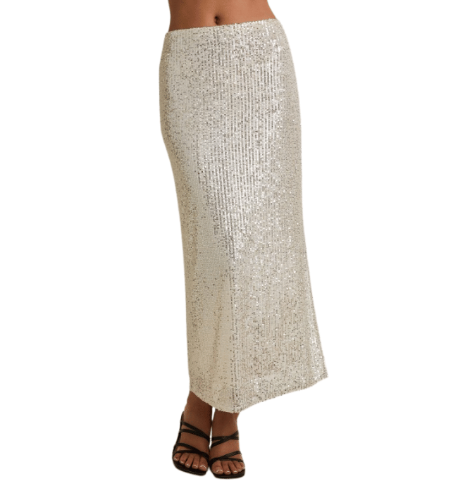 Silver Sequins Skirt