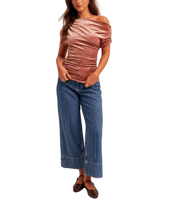 Velvet Asymmetrical Top