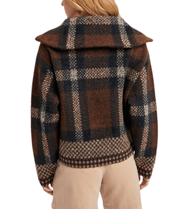 Kilee Plaid Sweater Jacket