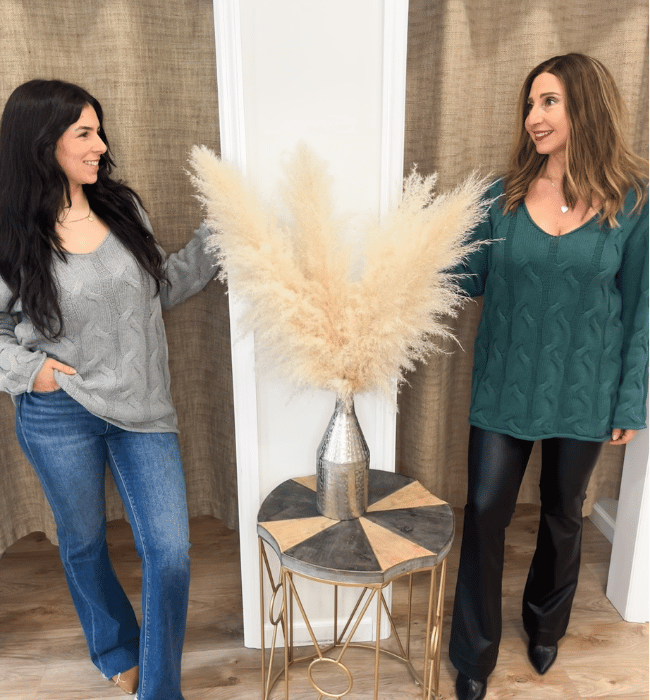 Cable V Neck Sweater