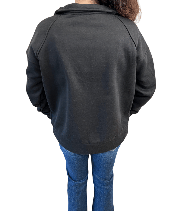 Stelle Black Zipper Front Pullover