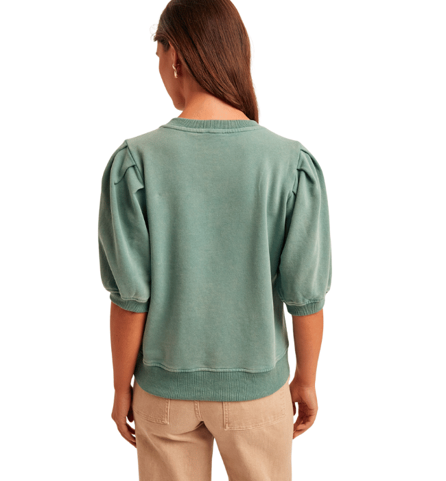 Pleated Puff Sleeve Top