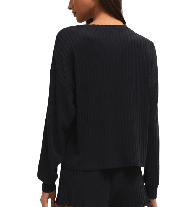 (Z SUPPLY) Daydream Silky Rib Long Sleeve Top