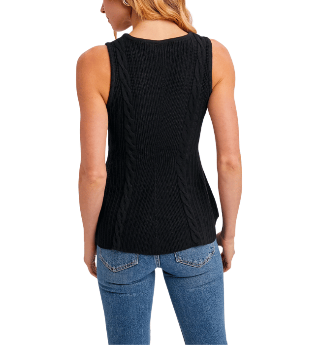 Cari Cable Knit Peplum Top