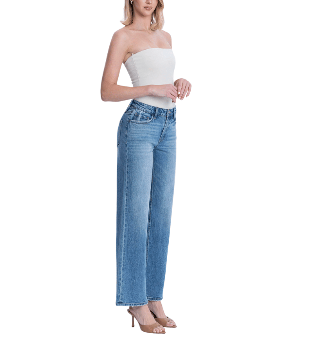 May High Rise Wide Leg Jeans