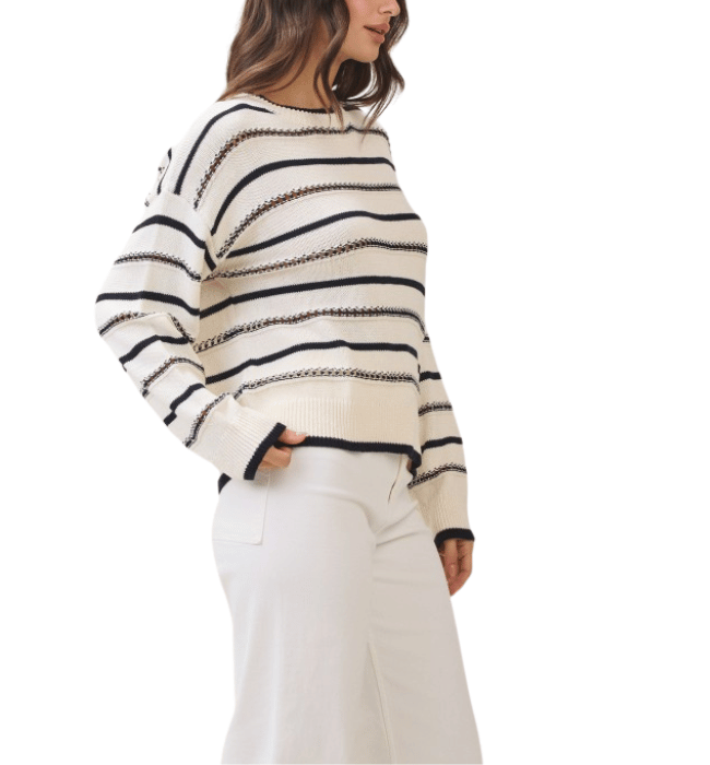 Fara Cotton Striped Sweater