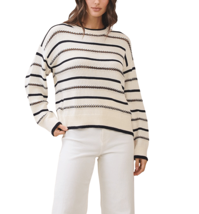 Fara Cotton Striped Sweater