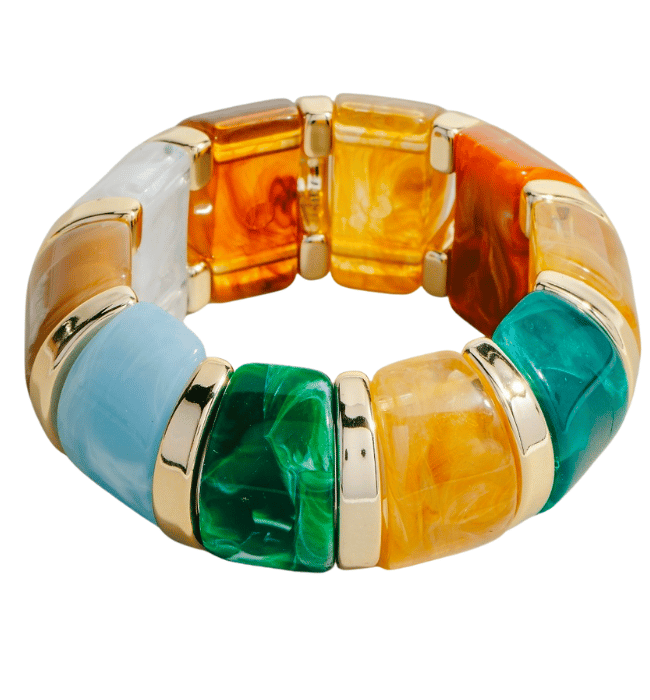 Colorful Resin Block Bracelet