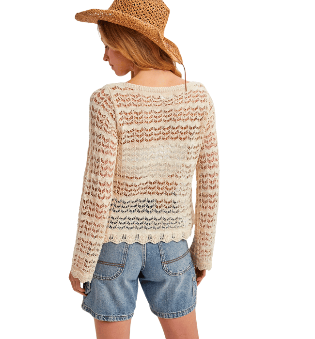 Skarlett Scalloped Pointelle Sweater
