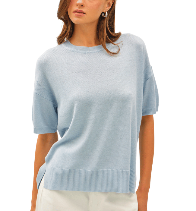 Raine Short Sleeve Top Blue