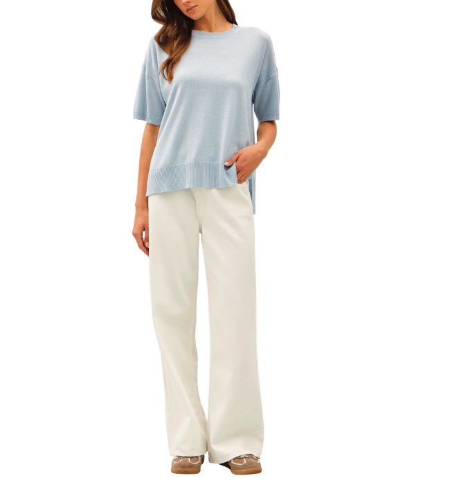 Raine Short Sleeve Top Blue