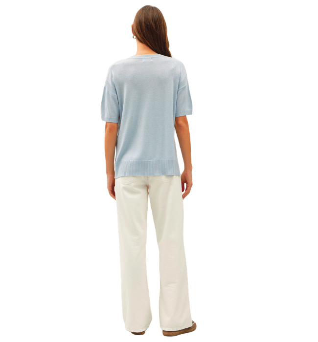 Raine Short Sleeve Top Blue