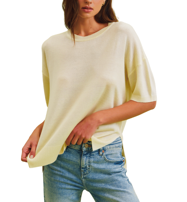 Raine Short Sleeve Top Yellow