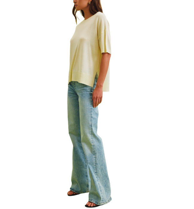 Raine Short Sleeve Top Yellow